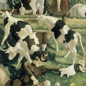 Cows at Cookham by Sir Stanley Spencer